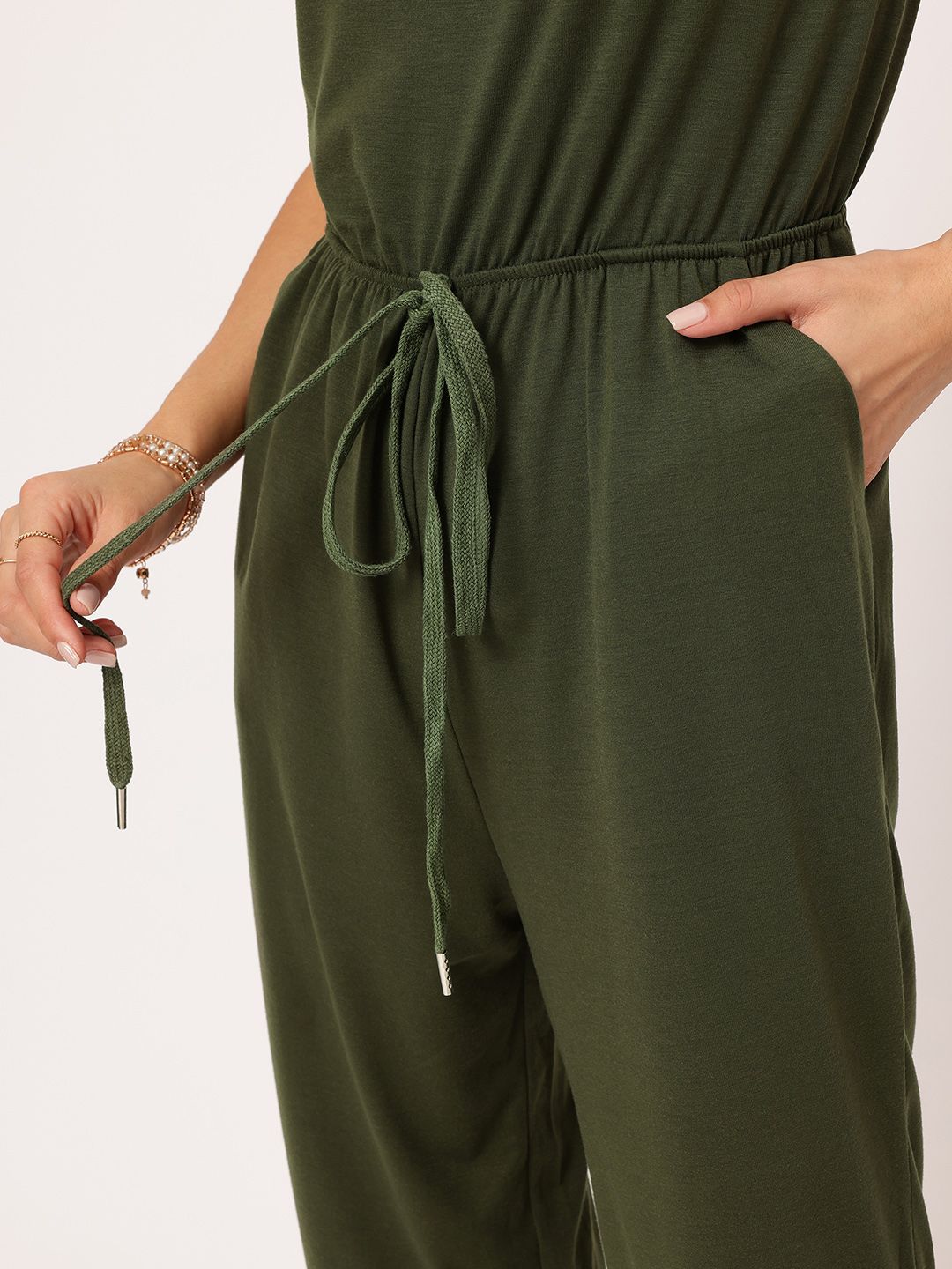 DressBerry Effortless Elegance Strapless Waist Tie-Up Bandeau Jumpsuit