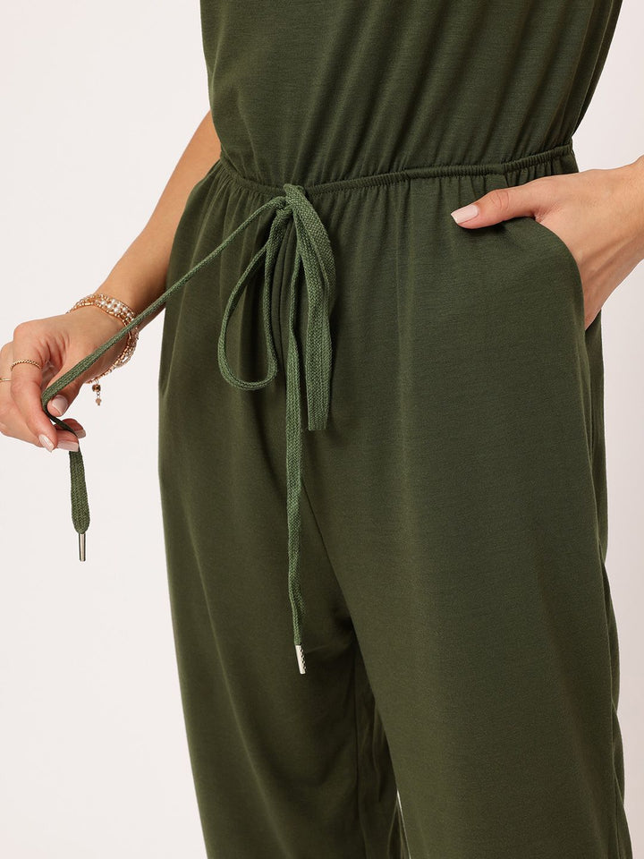 DressBerry Effortless Elegance Strapless Waist Tie-Up Bandeau Jumpsuit
