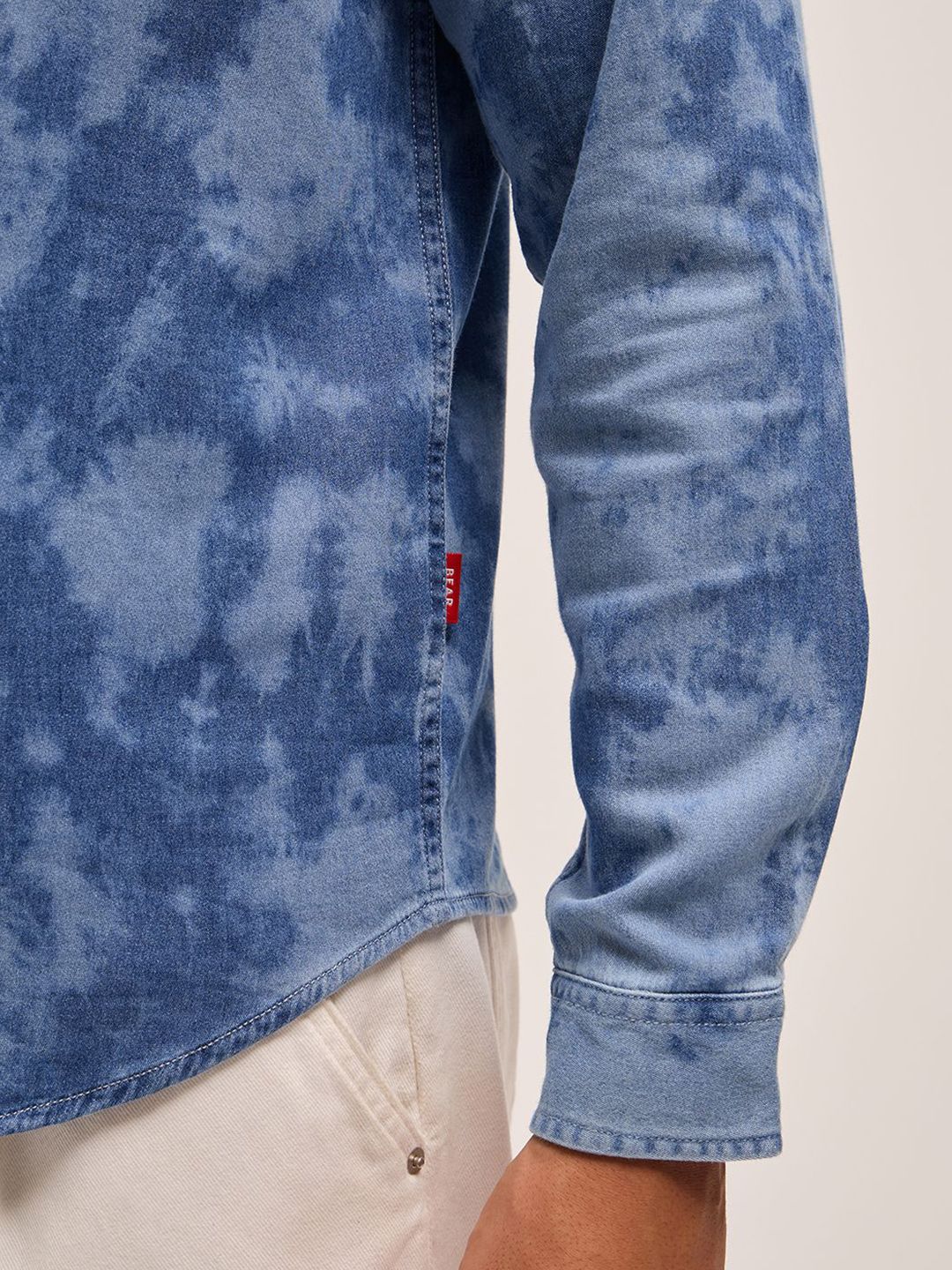THE BEAR HOUSE Relaxed Fit Dyed Effect Casual Shirt