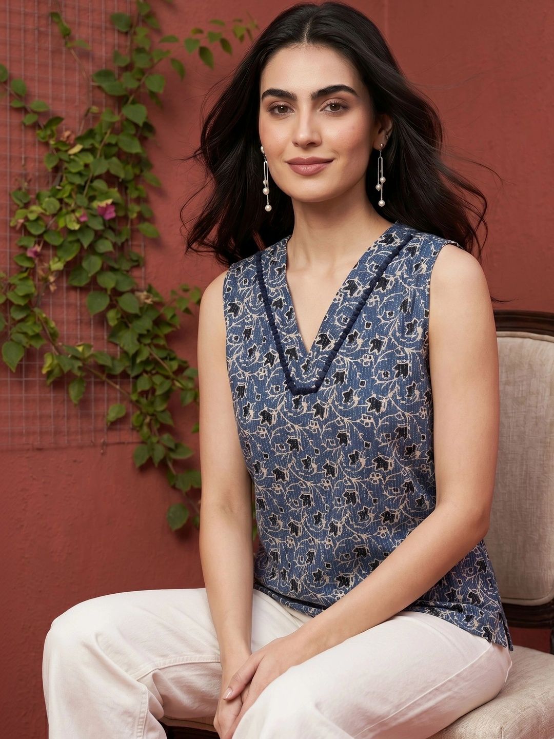 Mamicha Floral Print Top