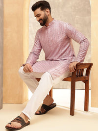 SOJANYA Men Embroidered Regular Kurta with Pyjamas