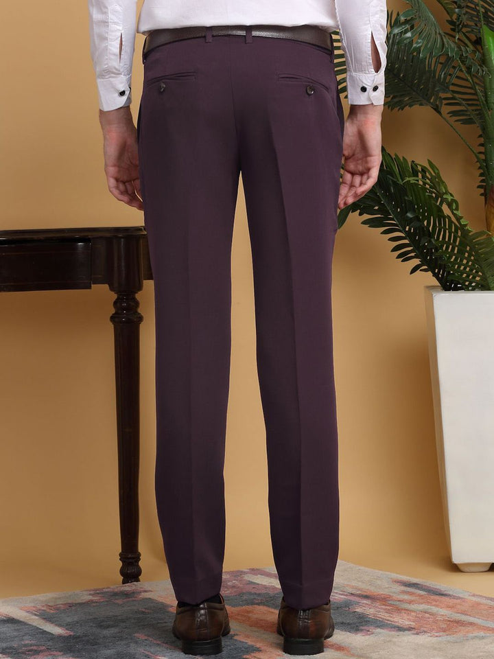 KLOTTHE Men Mid-Rise Slim Fit Formal Trouser