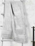 MYTRIDENT Silver-Toned Cotton 500 GSM Bath Towel