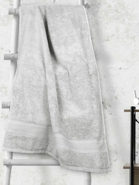 MYTRIDENT Silver-Toned Cotton 500 GSM Bath Towel