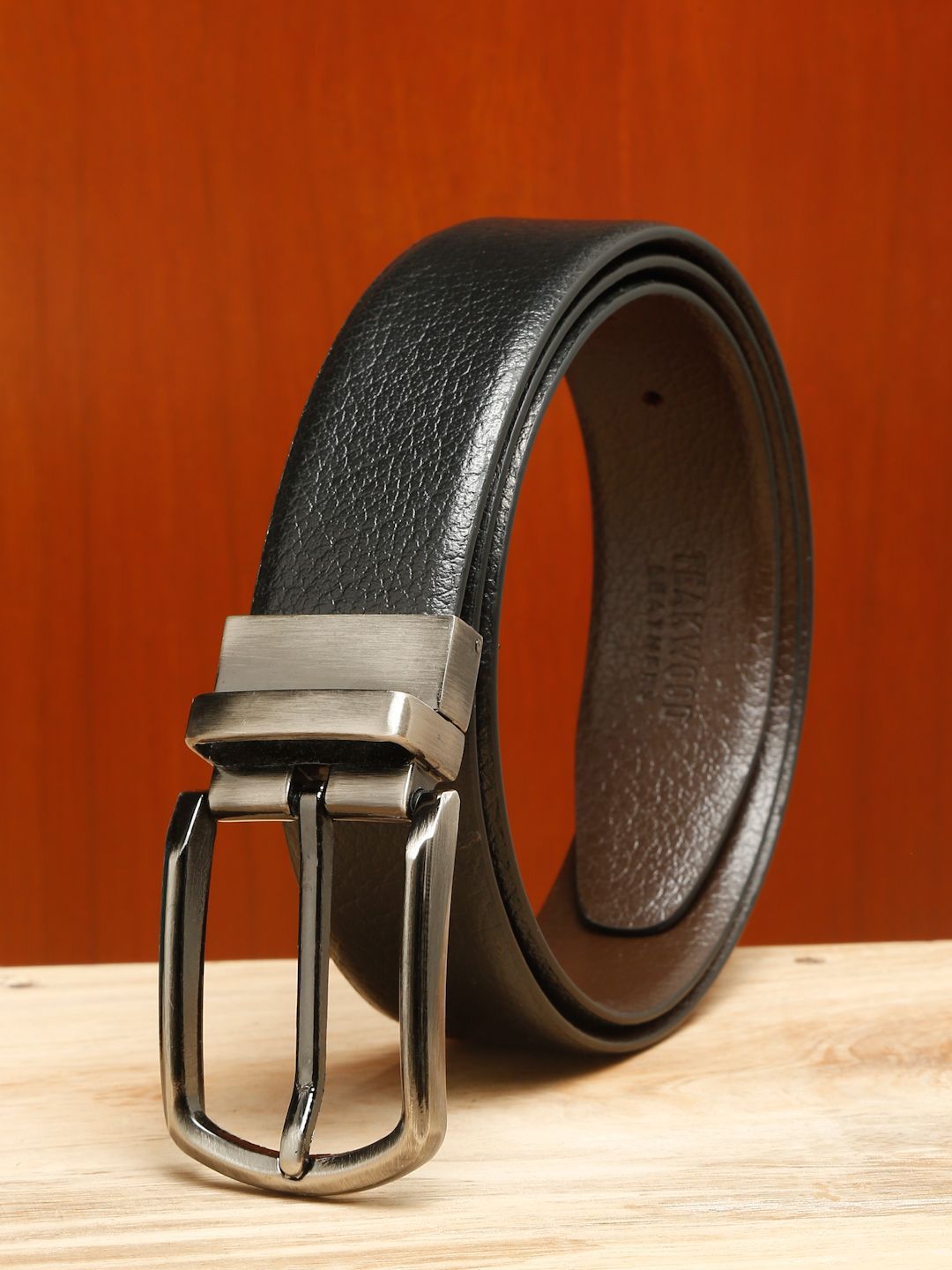 Teakwood Leathers Men Leather Reversible Formal Belt