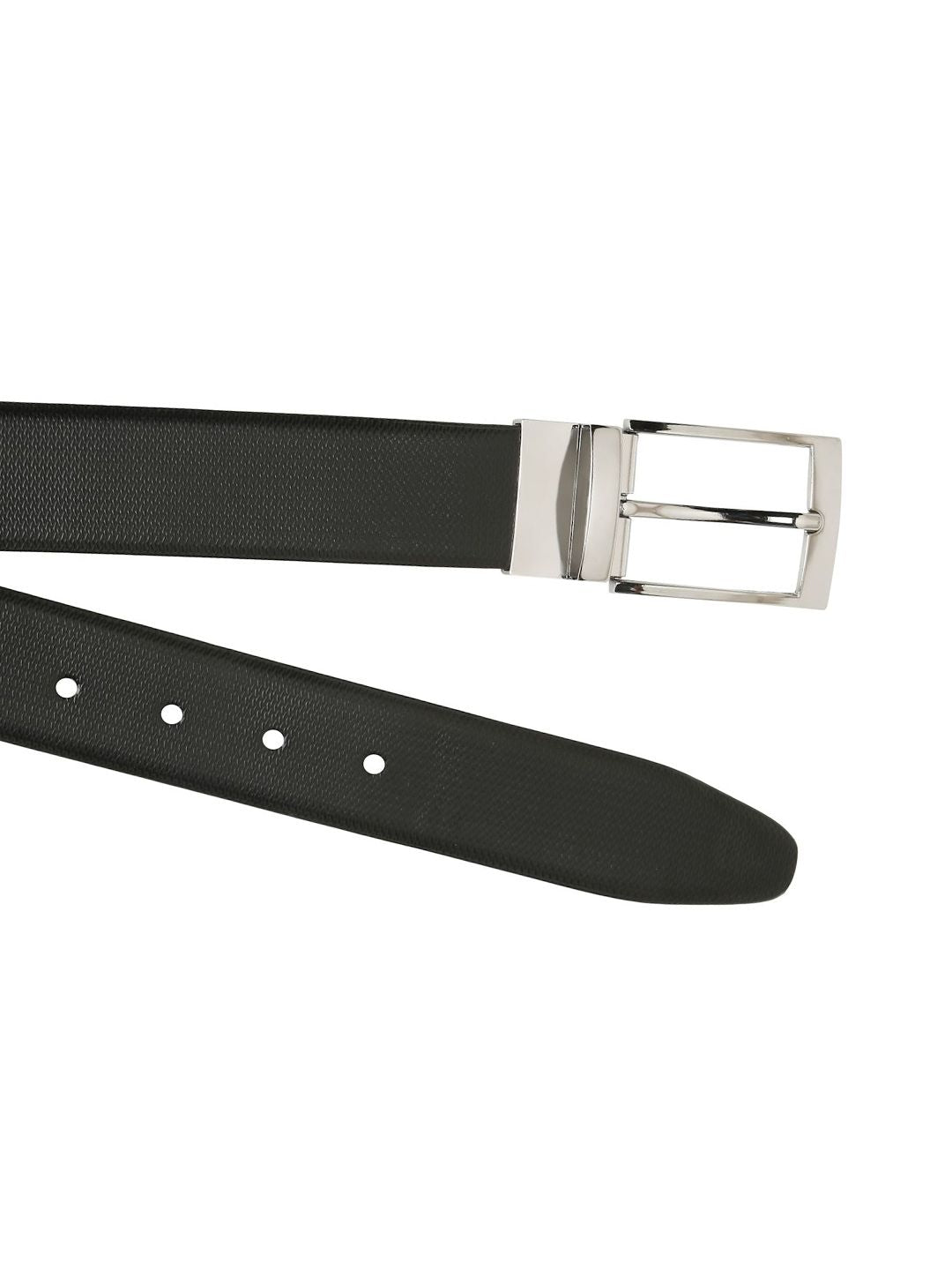 Teakwood Leathers Men Textured Leather Reversible Formal Belt