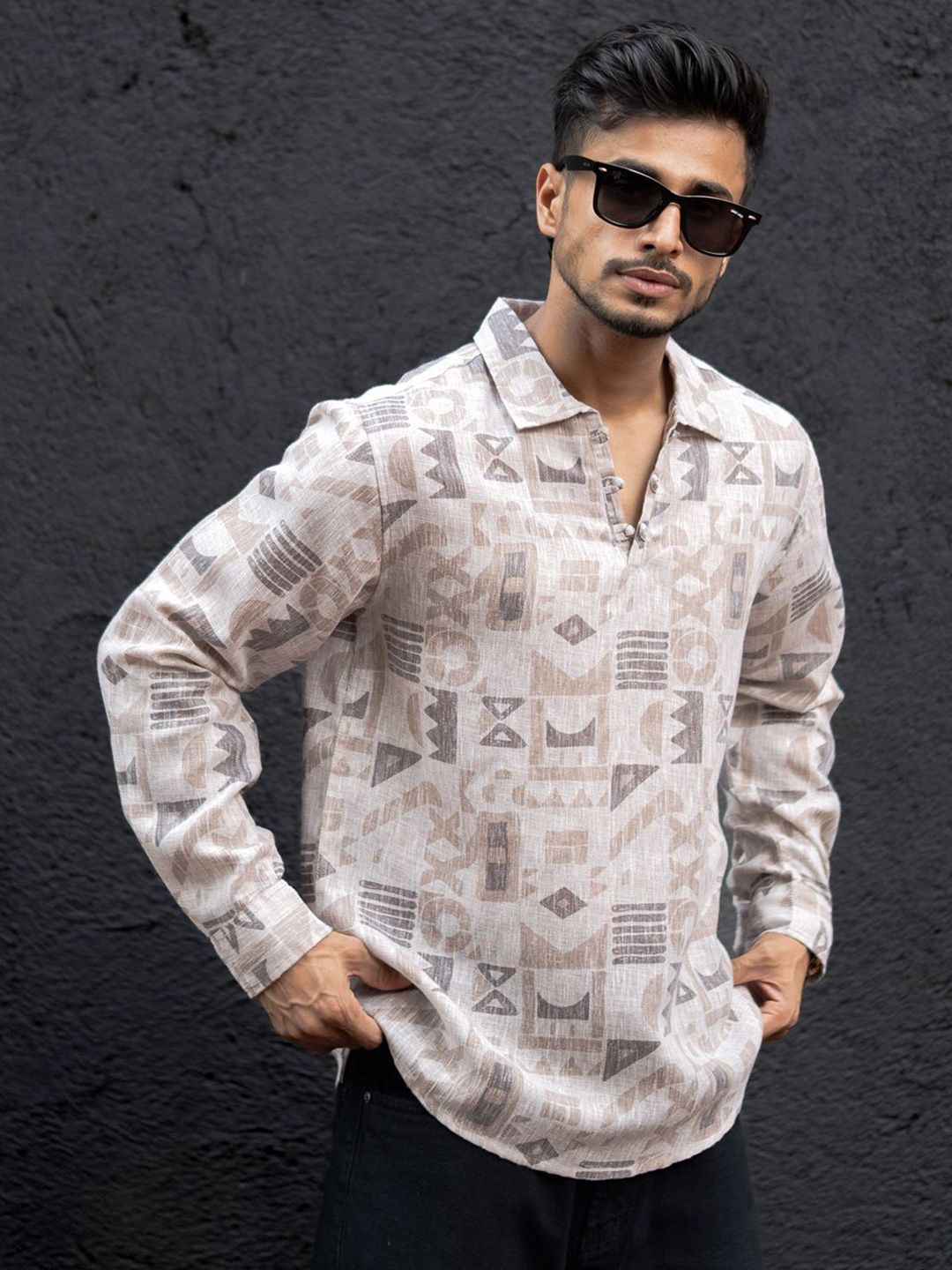 Powerlook Men Opaque Printed Casual Shirt