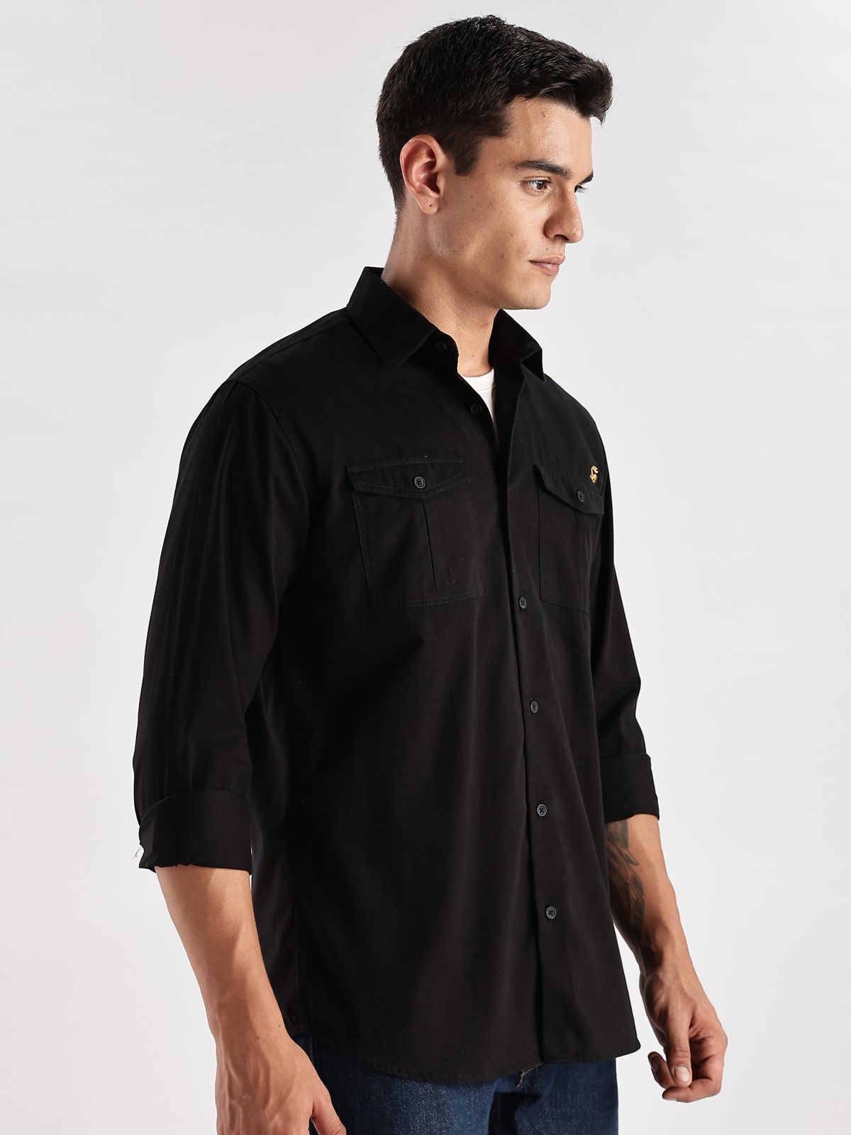 ADRO Men Cotton Cargo Shirt