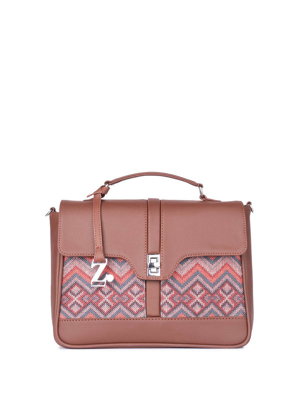 ZOUK Gwalior Weaves Printed Structured Satchel