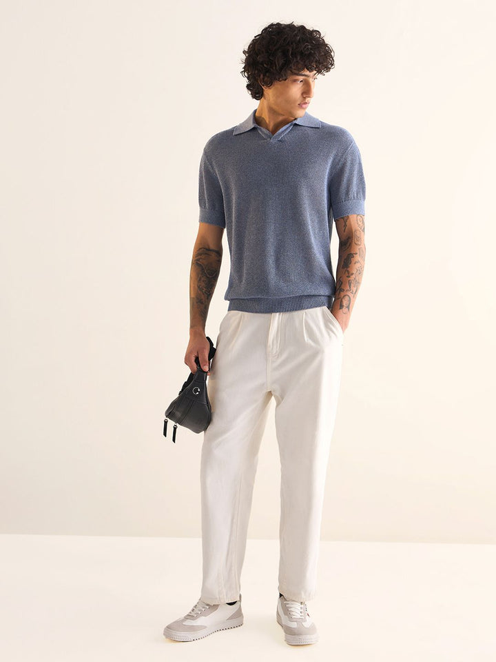 THE BEAR HOUSE Men Polo Collar Slim Fit T-shirt