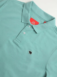 THE BEAR HOUSE Polo Collar Slim Fit Pure Cotton T-shirt