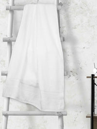 MYTRIDENT White Cotton 500 GSM Bath Towel