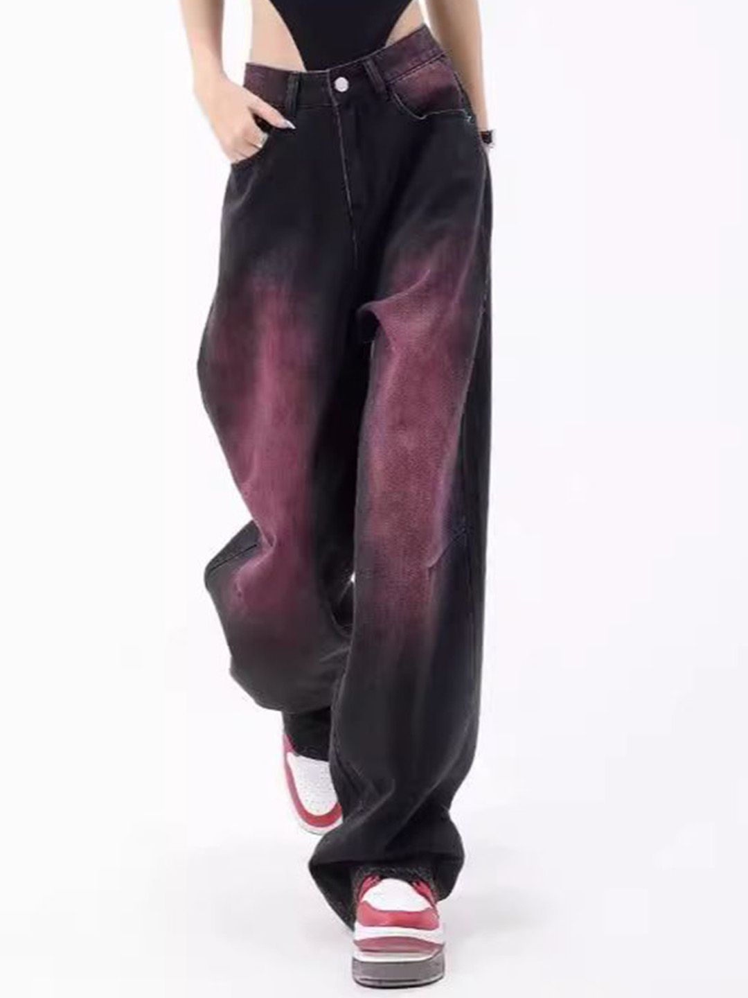 DressBerry Women High-Rise Baggy Jeans