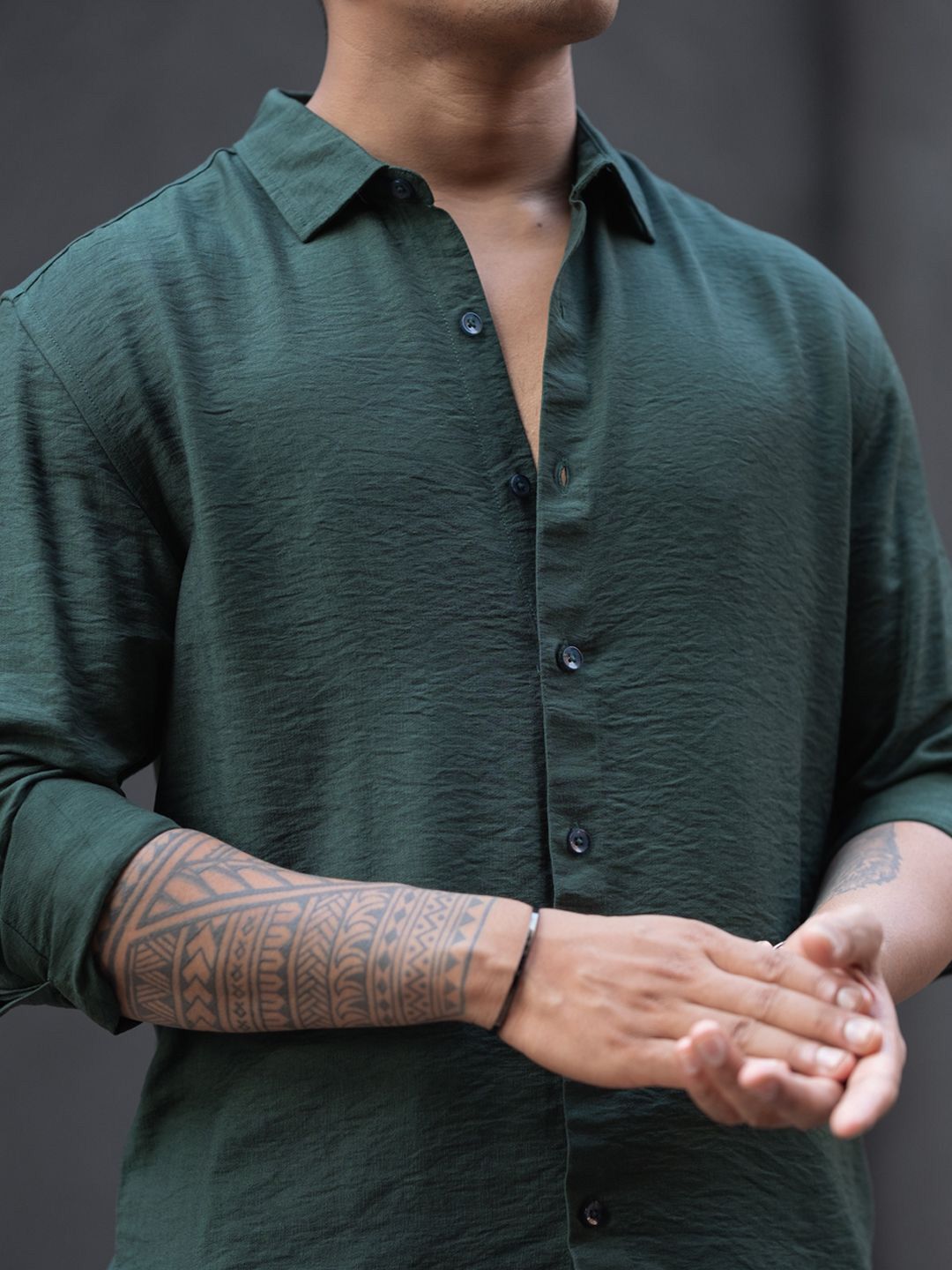 Powerlook Men Faded Opaque Casual Shirt