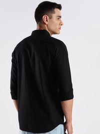 ADRO Men Standard Fit Solid Button-Down Collar Casual Shirt