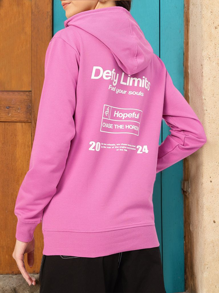 DressBerry Hooded Printed Sweatshirt