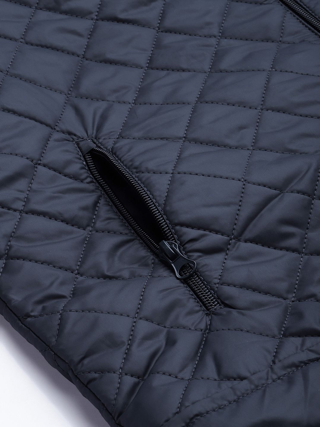 The Indian Garage Co Men Slim Fit Zip-Front Puffer Jacket with Insert Pockets