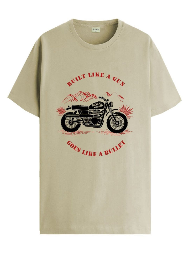 ADRO Men Graphic Printed Round Neck Cotton T-shirt