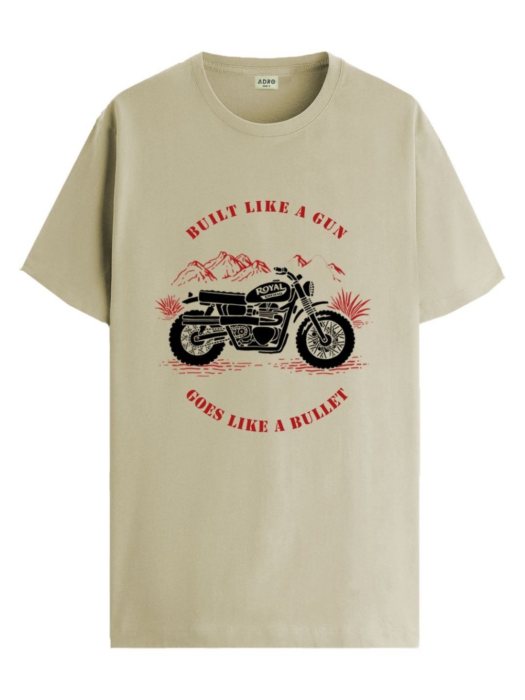 ADRO Men Graphic Printed Round Neck Cotton T-shirt
