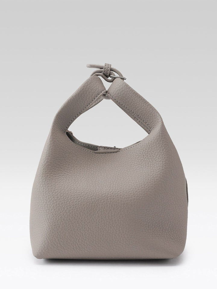 DressBerry Textured Bucket Handheld Bag with Pouch