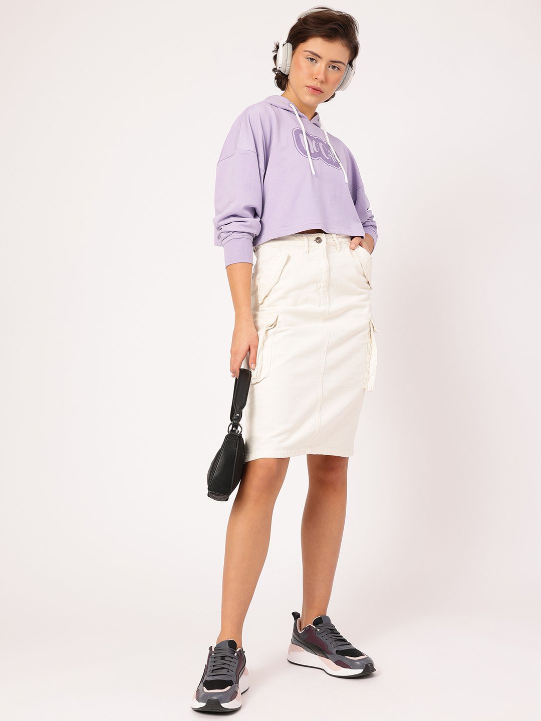 DressBerry Hooded Crop Sweatshirt