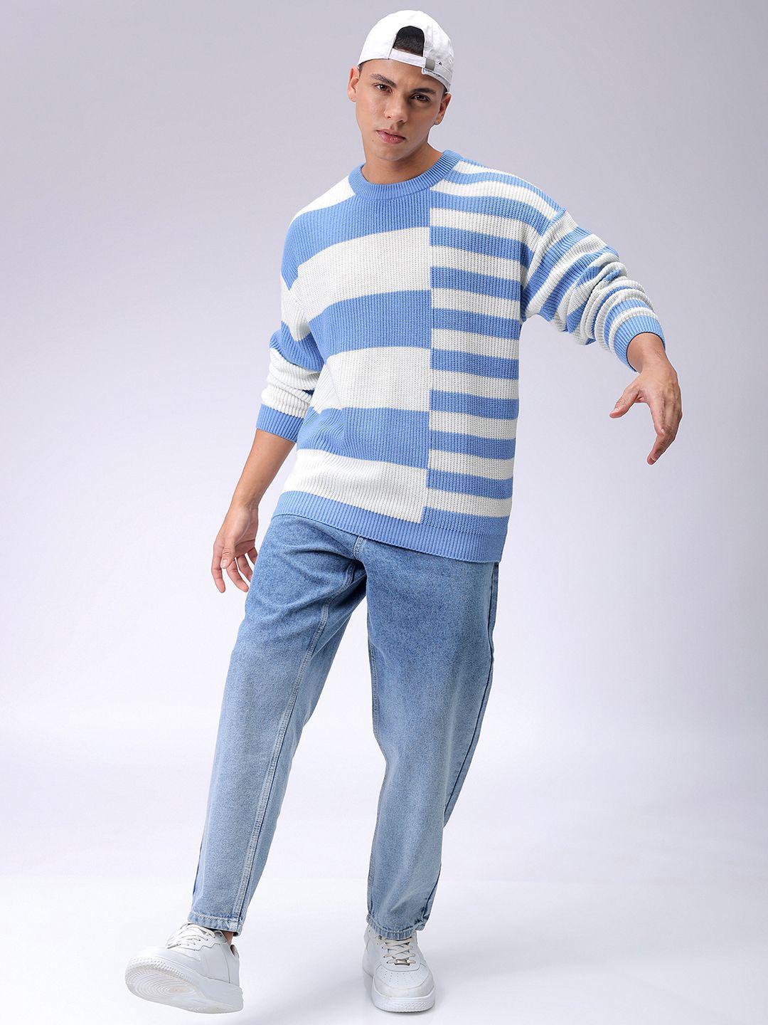 The Indian Garage Co Men Striped Pullover