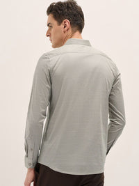 THE BEAR HOUSE Men Spread Collar Geometric Printed Pure Cotton Tailored Fit Formal Shirt