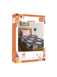 Myntra Elegant Homes Green & Pink Floral Printed Set Cadar Bujang 300 TC Bercetak