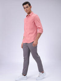 The Indian Garage Co Men Slim Fit Textured Jacquard Resortwear Shirt