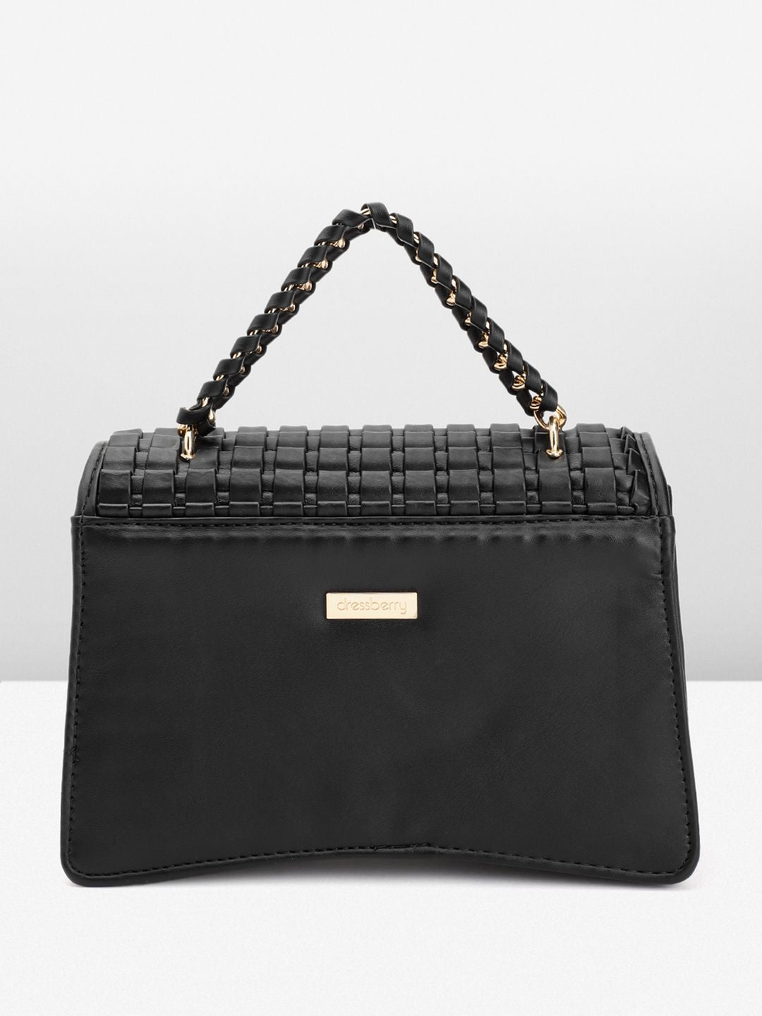 DressBerry Structured Satchel Textured with Quilted Detail