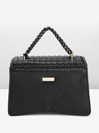 DressBerry Structured Satchel Textured with Quilted Detail