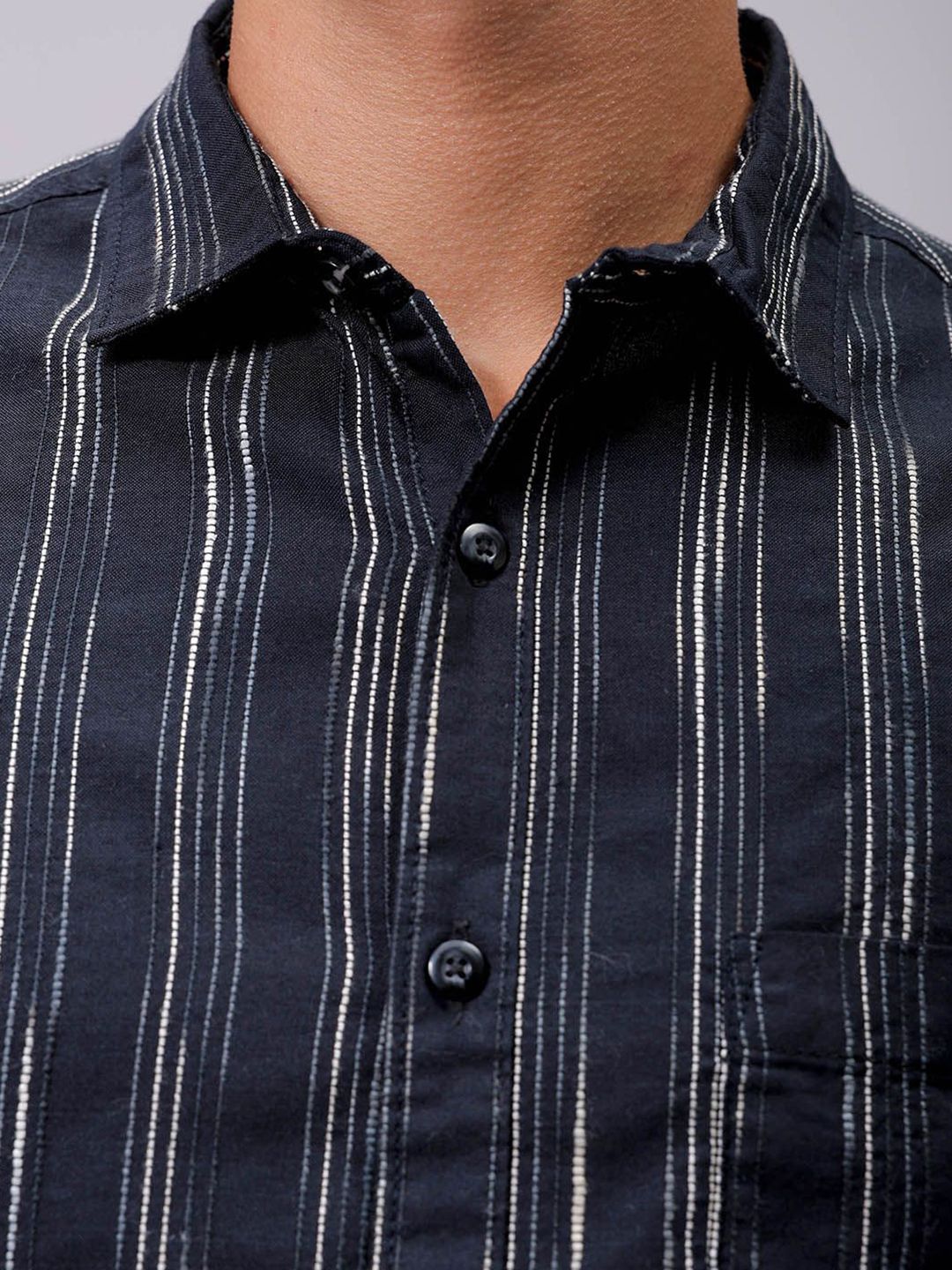 The Indian Garage Co Men Slim Fit Multi Stripes Opaque Striped Casual Shirt