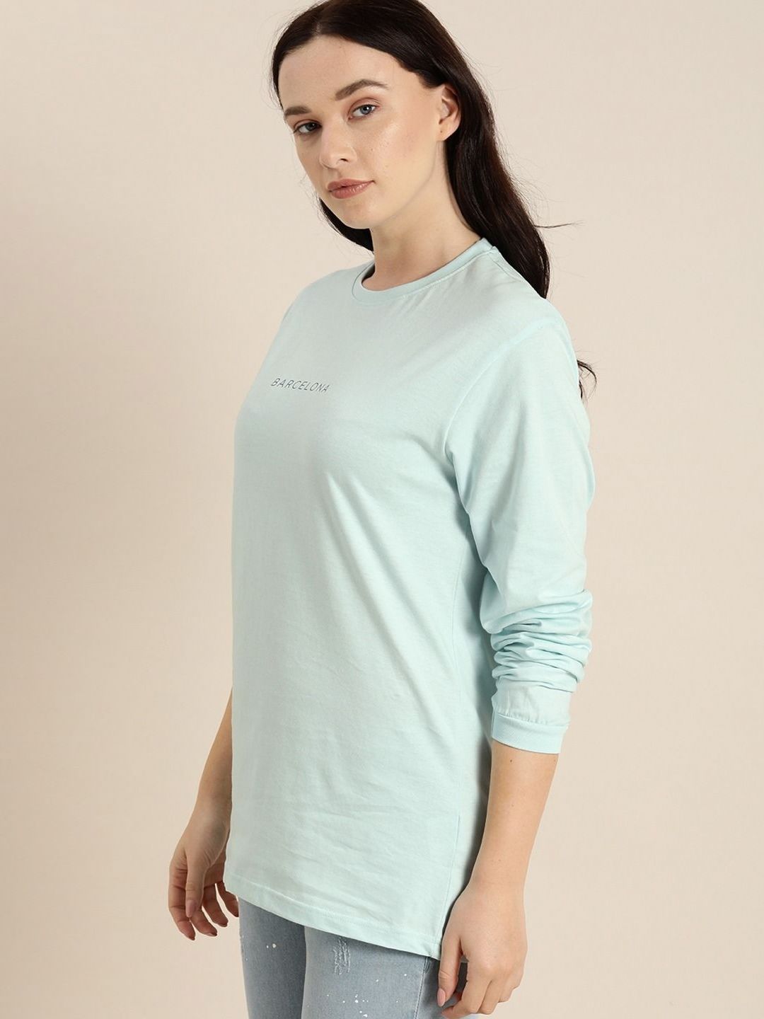 DILLINGER Women Typography Printed Round Neck Cotton T-Shirt