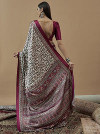 Saree mall Paisley Poly Crepe Block Print Sarees