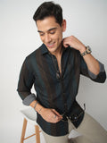 VASTRADO Men Classic Vertical Striped Slim Fit Casual Shirt