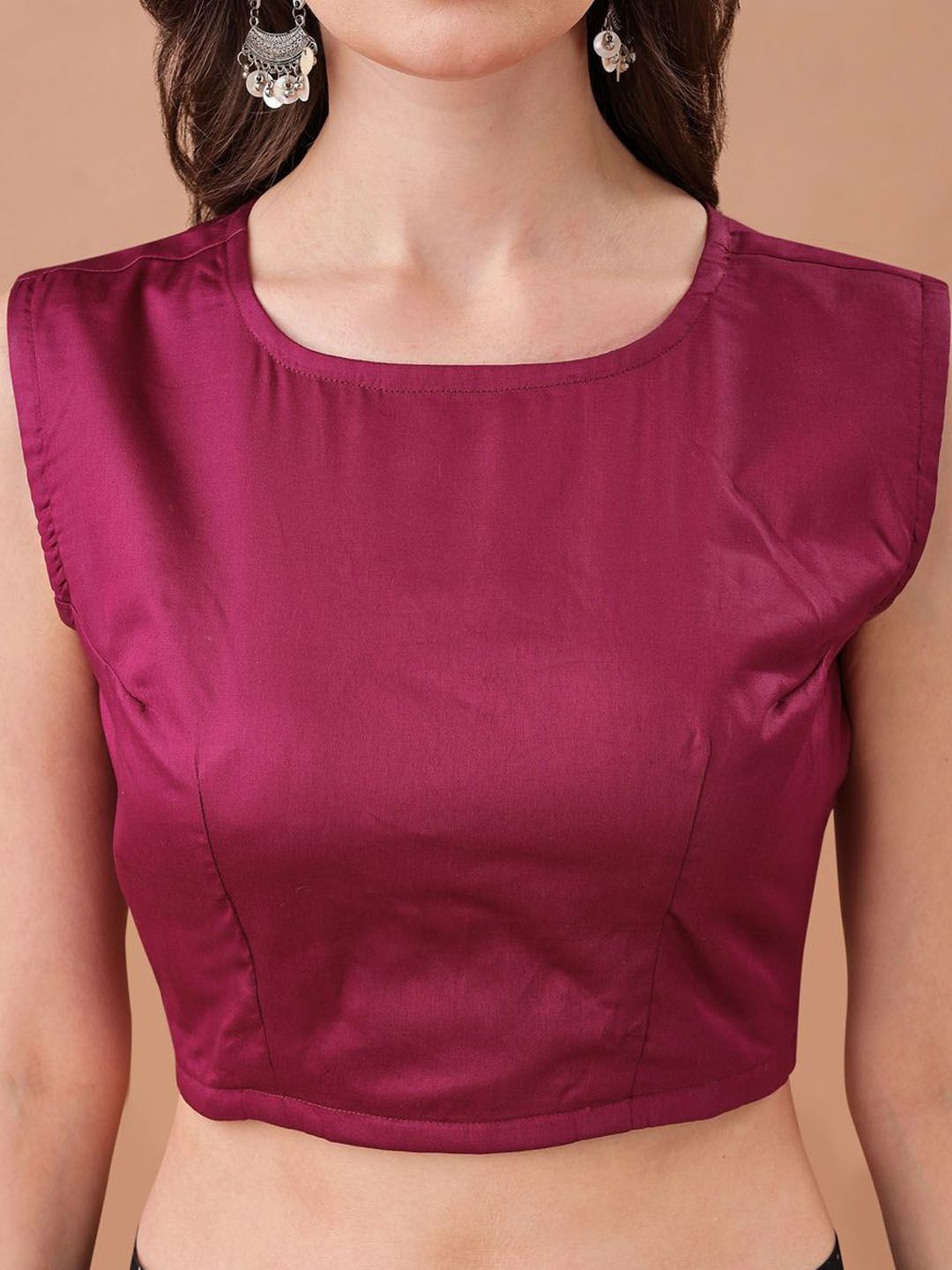 Tikhi Imli Women Round Neck Saree blouse