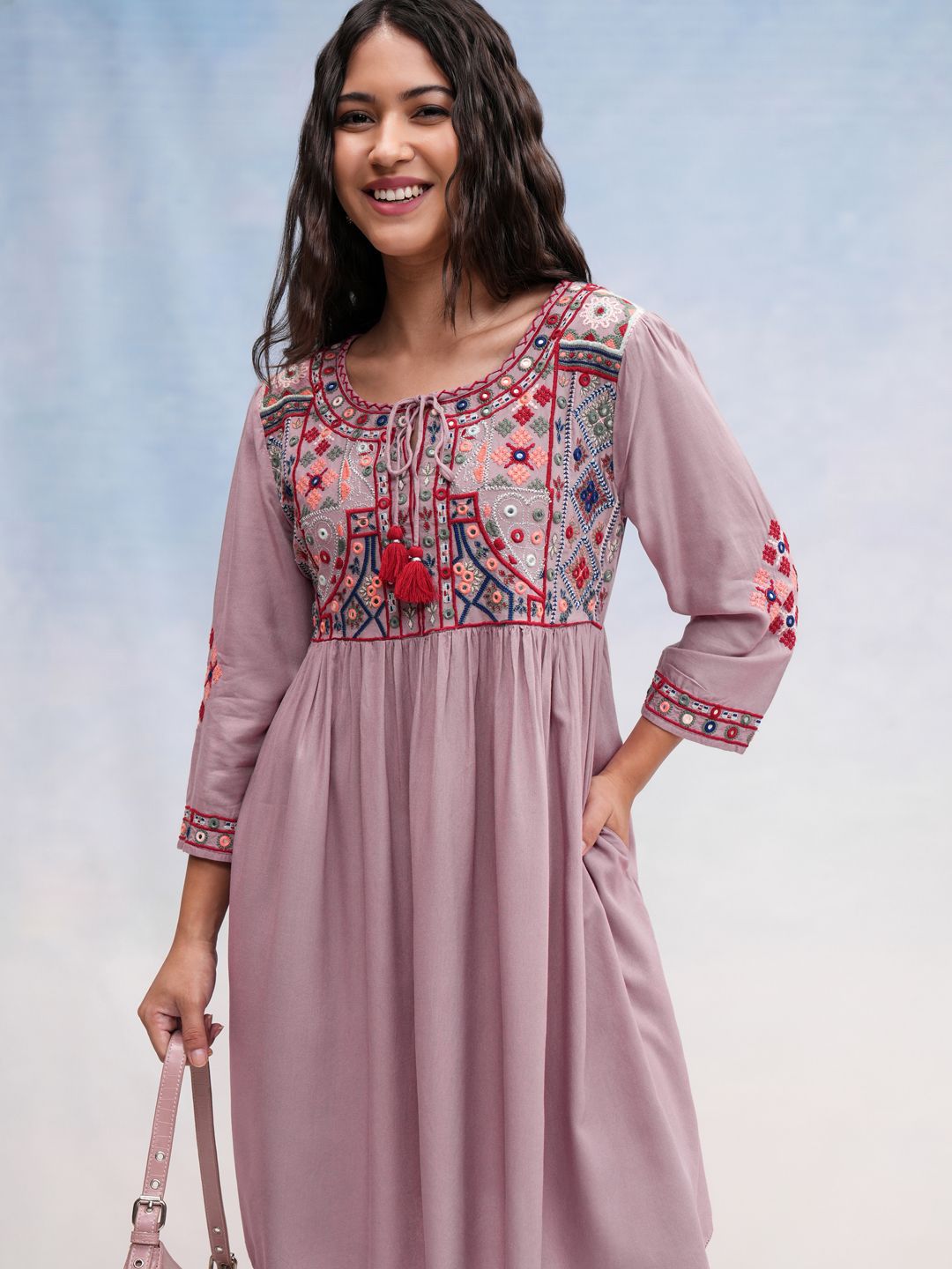 Vishudh Women's A-Line Mini Dress