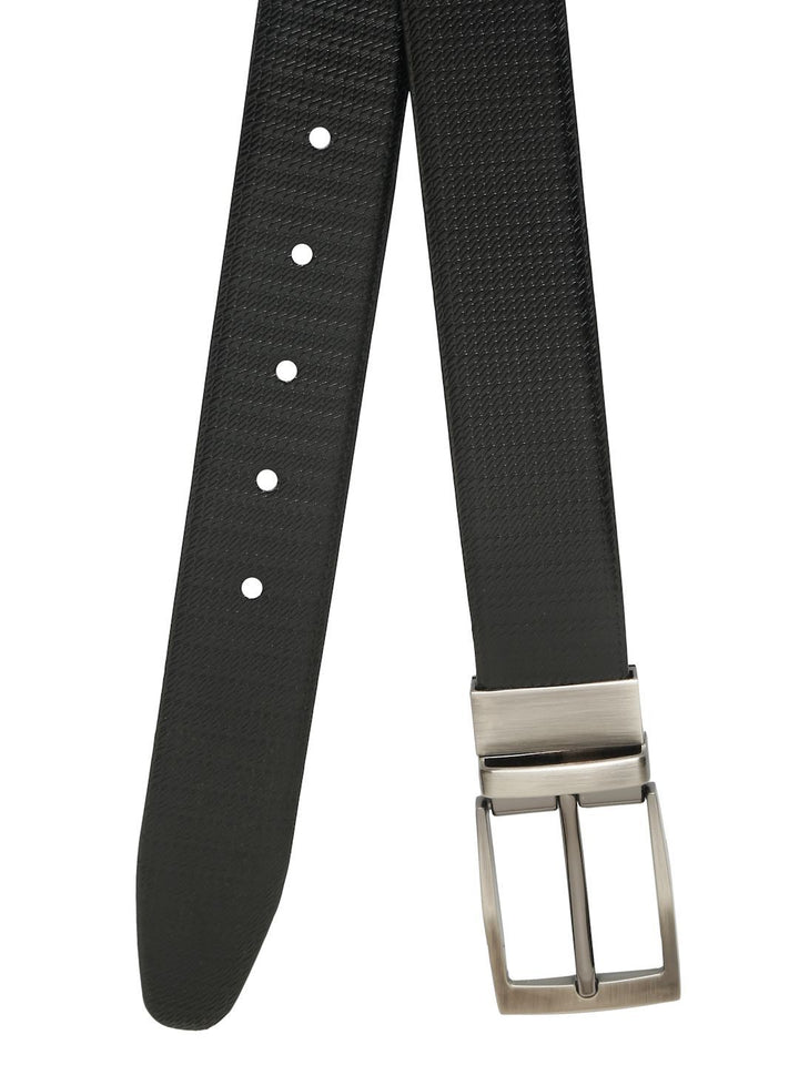 Teakwood Leathers Men Textured Leather Reversible Formal Belt