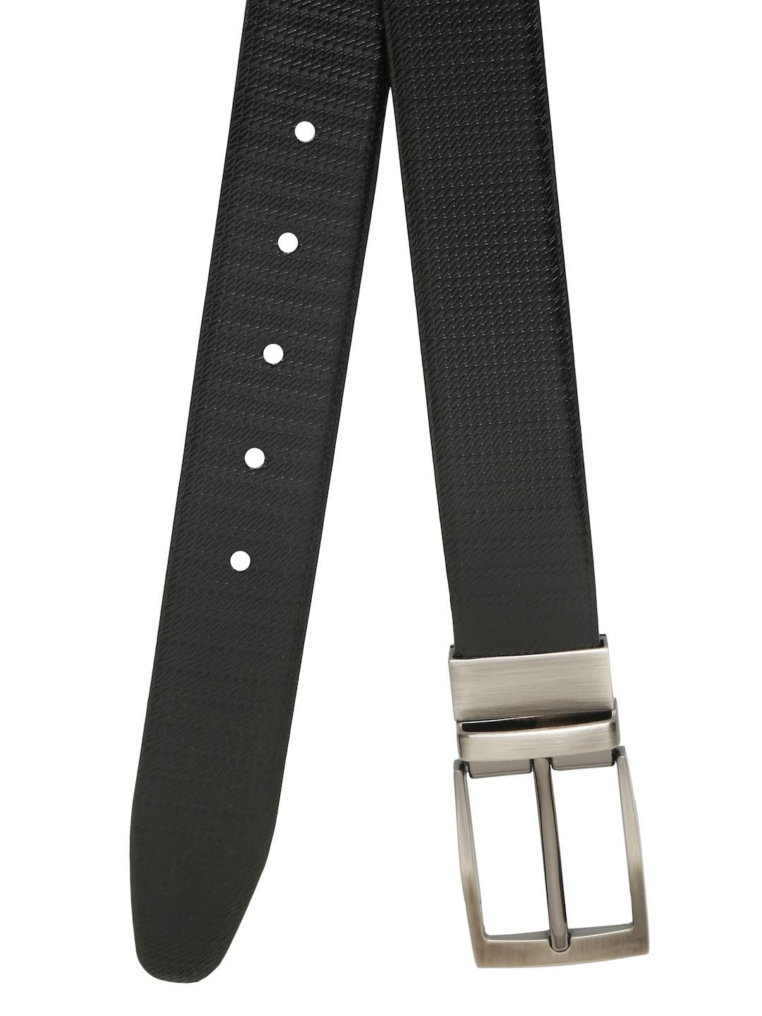 Teakwood Leathers Men Textured Leather Reversible Formal Belt