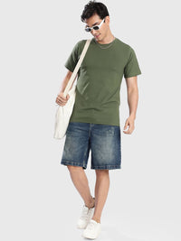 Bene Kleed Men Relaxed Fit Distressed Denim Shorts