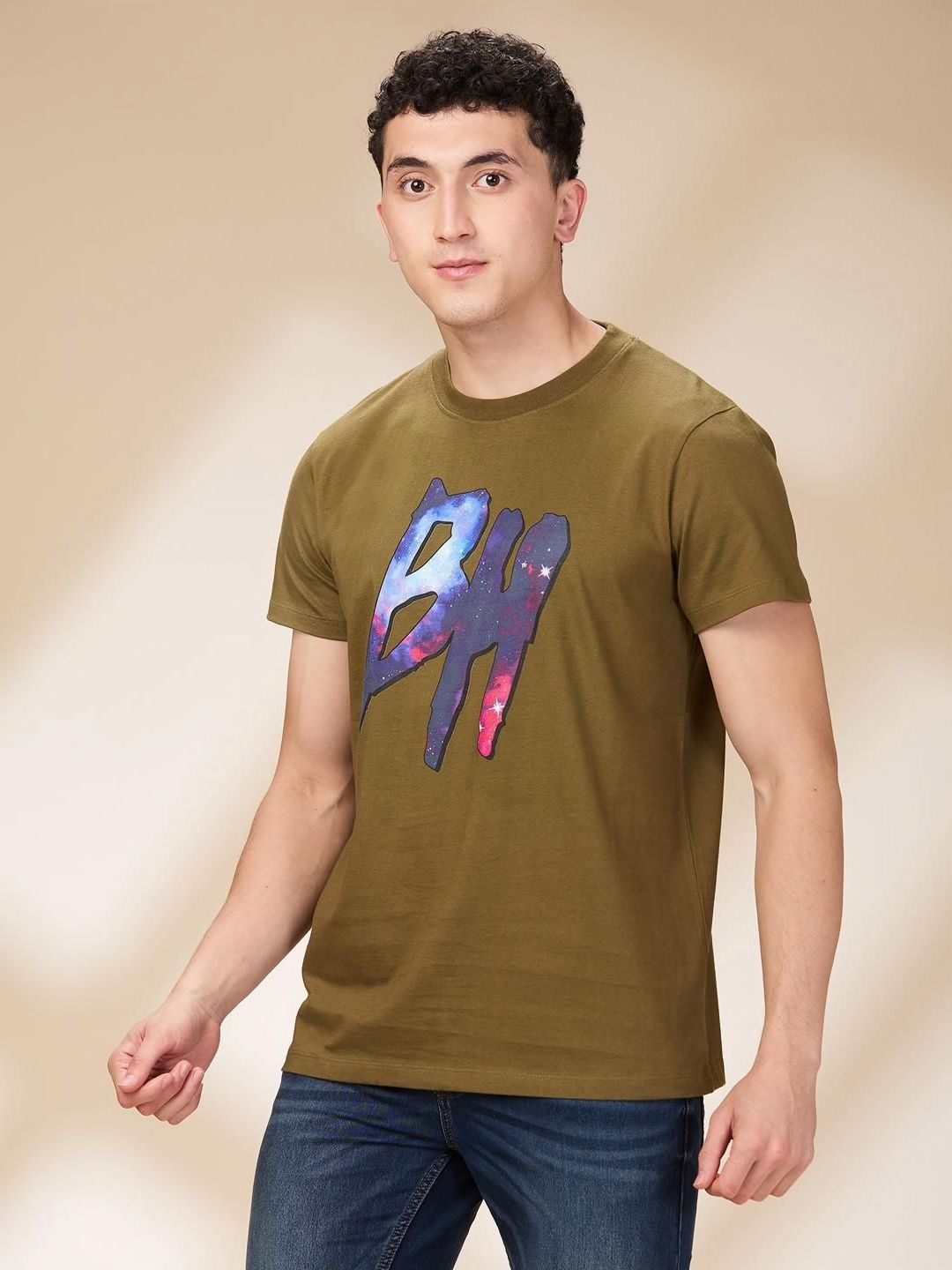 Being Human Men Typography Printed Round Neck Cotton T-shirt
