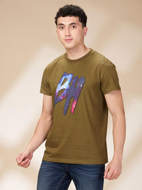 Being Human Men Typography Printed Round Neck Cotton T-shirt