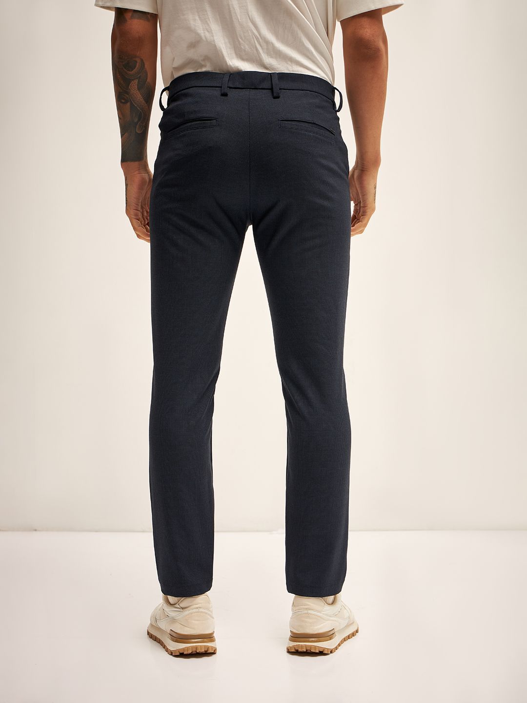 THE BEAR HOUSE Men Slim Fit Chinos Trousers