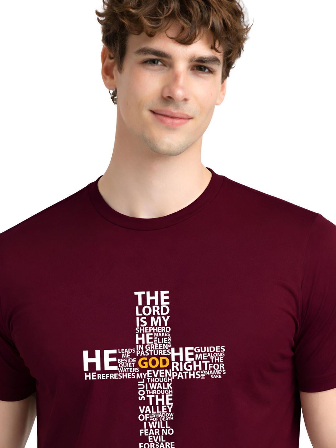 ADRO Typography Printed Round Neck Short Sleeves Regular Fit Pure Cotton T-shirt