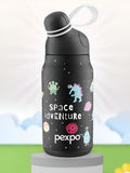 Pexpo Black Printed Single Stainless Steel Double Wall Vacuum Water Bottle 420ml