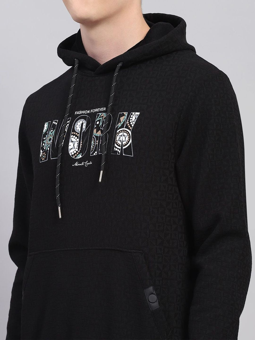 Monte Carlo Men Printed Cotton Hooded Sweatshirt