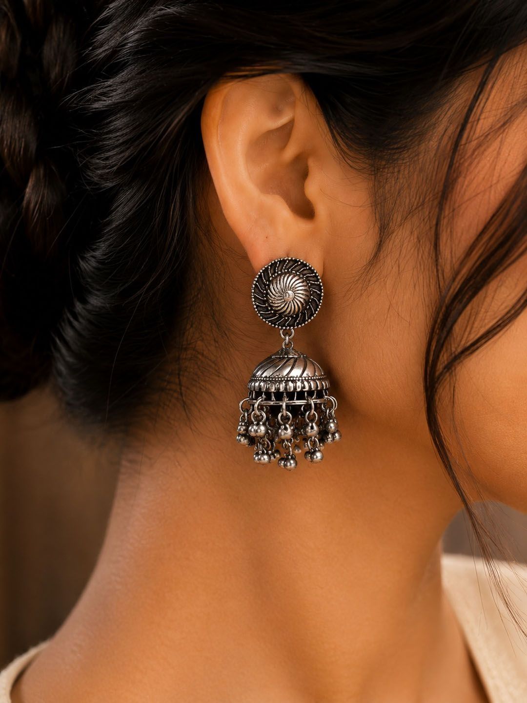 PANASH Circular Jhumkas Earrings