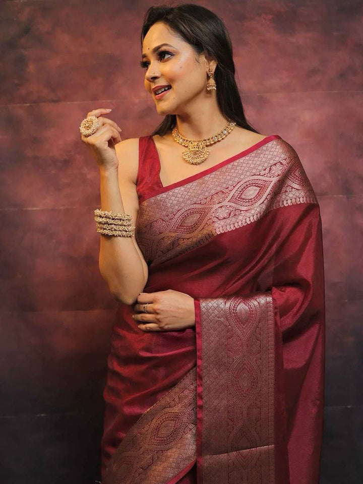KALINI Woven Design Zari Banarasi Saree