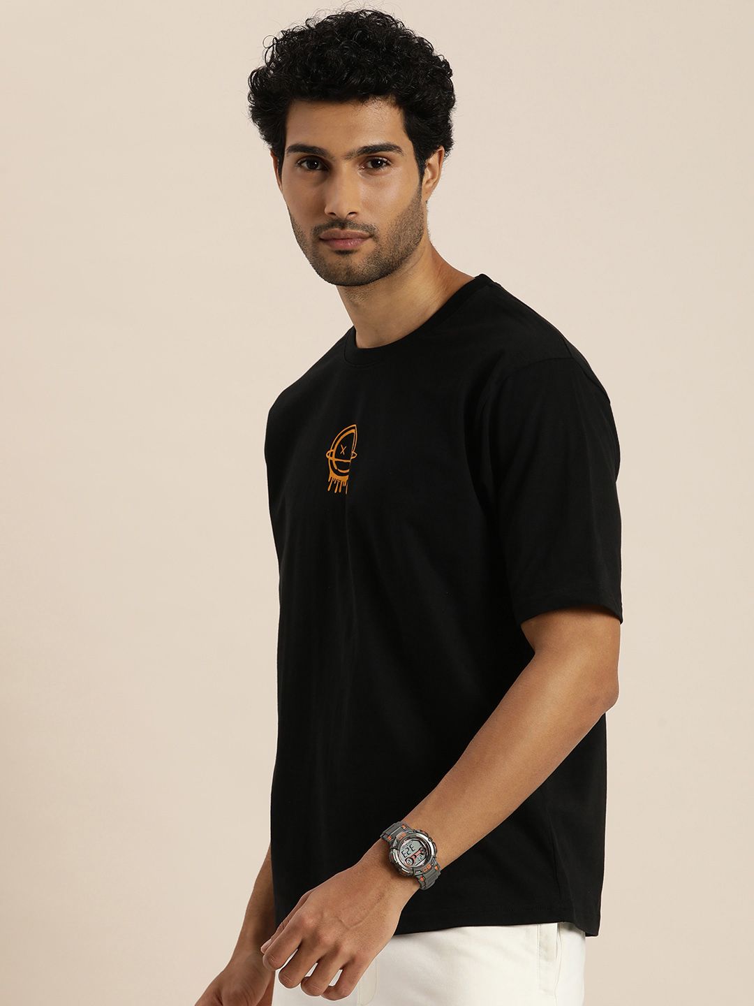 Difference of Opinion Men Printed Pure Cotton T-shirt