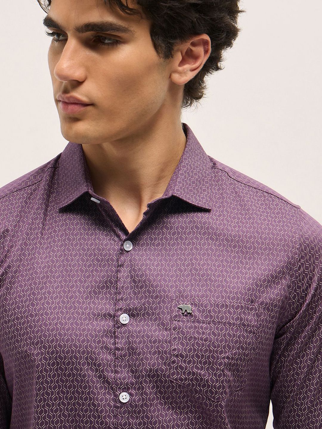 THE BEAR HOUSE Men Tailored Fit Opaque Printed Formal Shirt